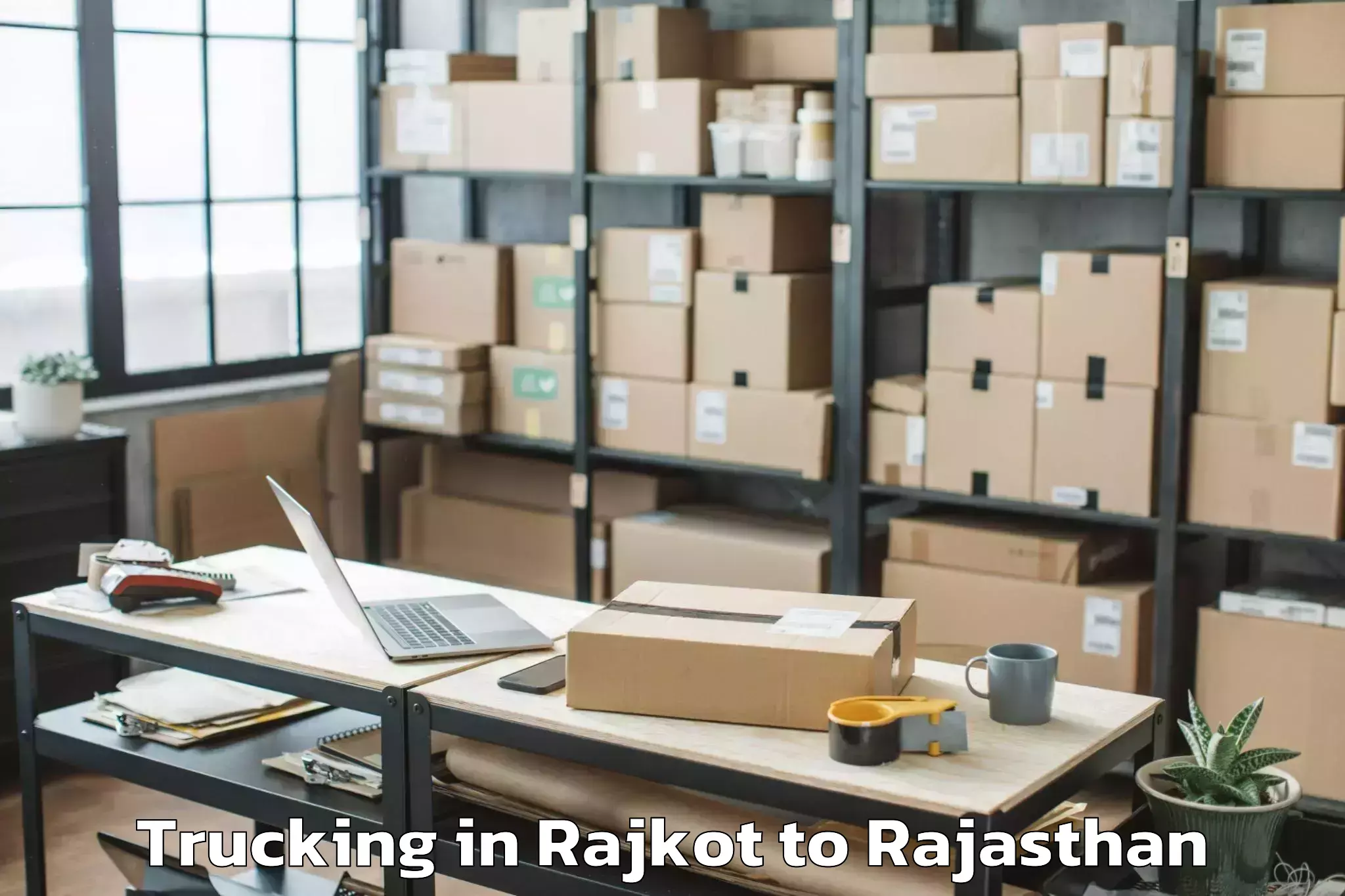 Book Rajkot to Bharatpur Trucking Online